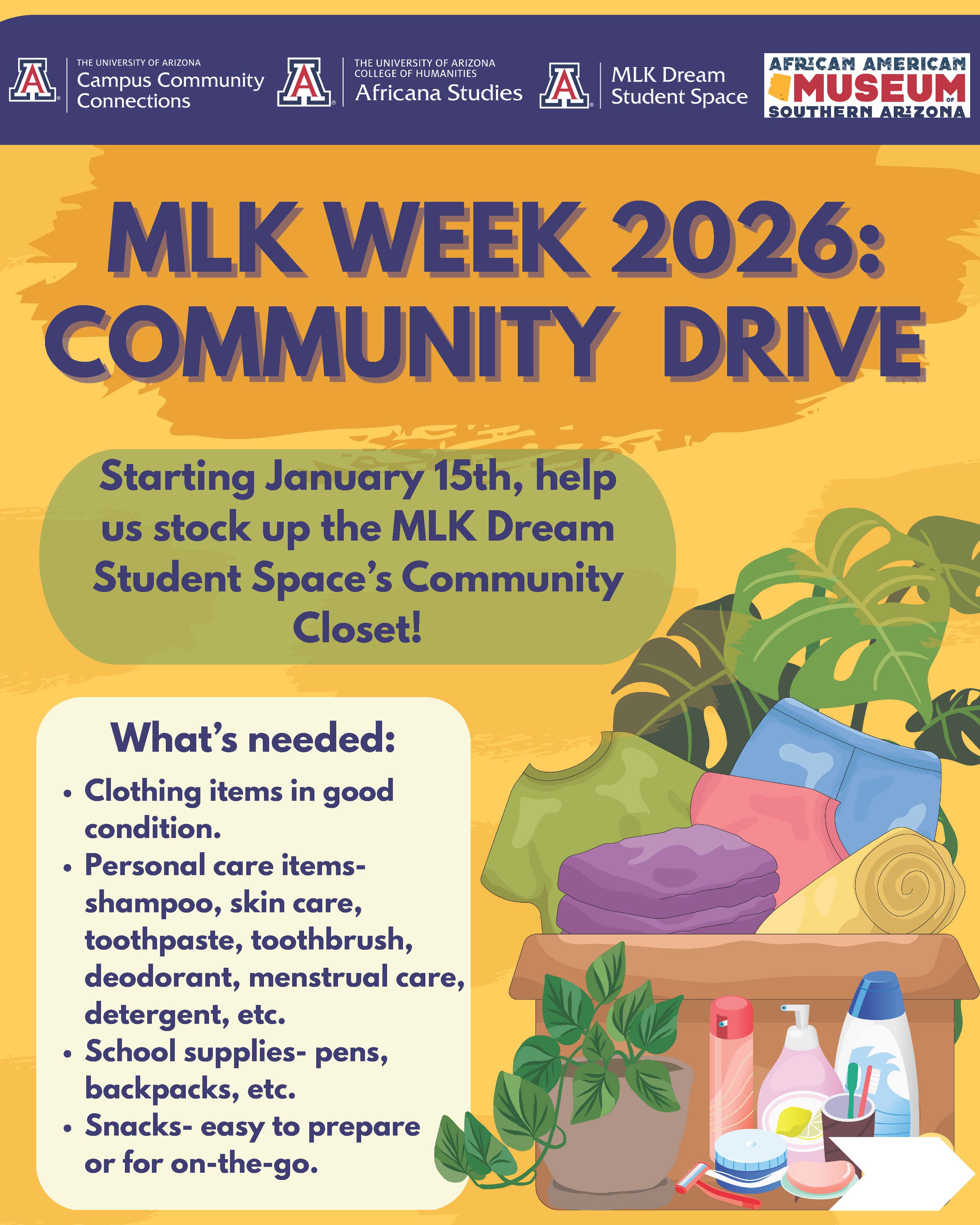 MLK Week Community Drive | Campus Community Connections