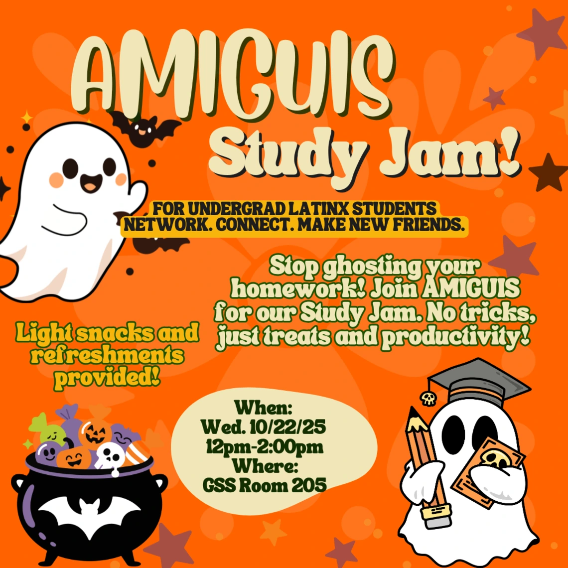 AMIGUIS Study Jam Wednesay October 22 at room 205 in Chavez building
