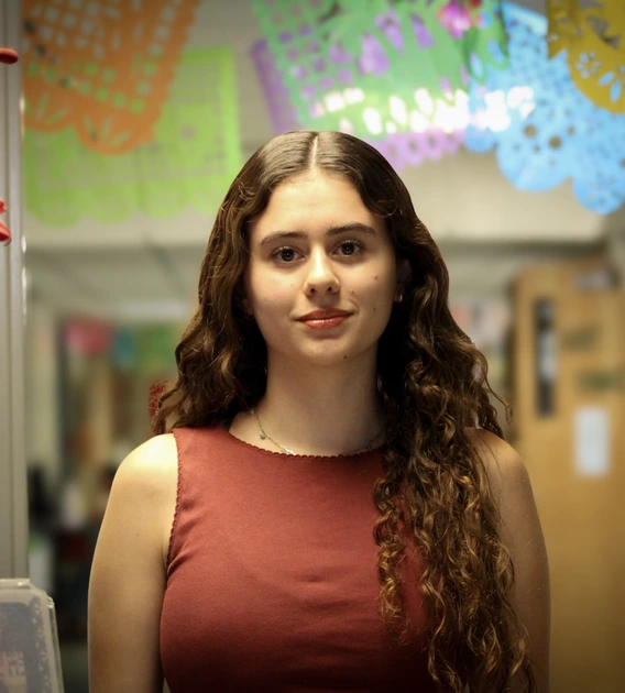 Image of student staff standing in front of GSS 